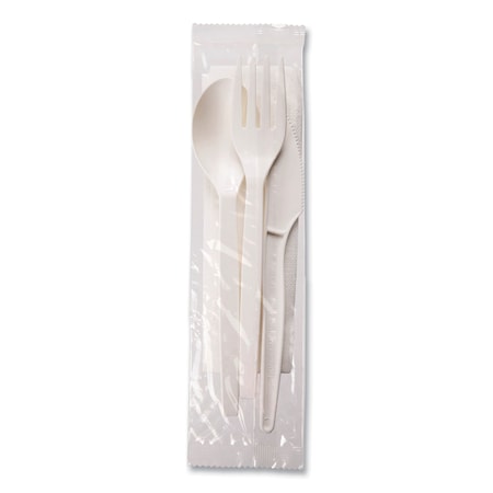 Eco-Products EcoSense Renewable PSM Wrapped Cutlery Kit, White, PK250 ECP EP-S005